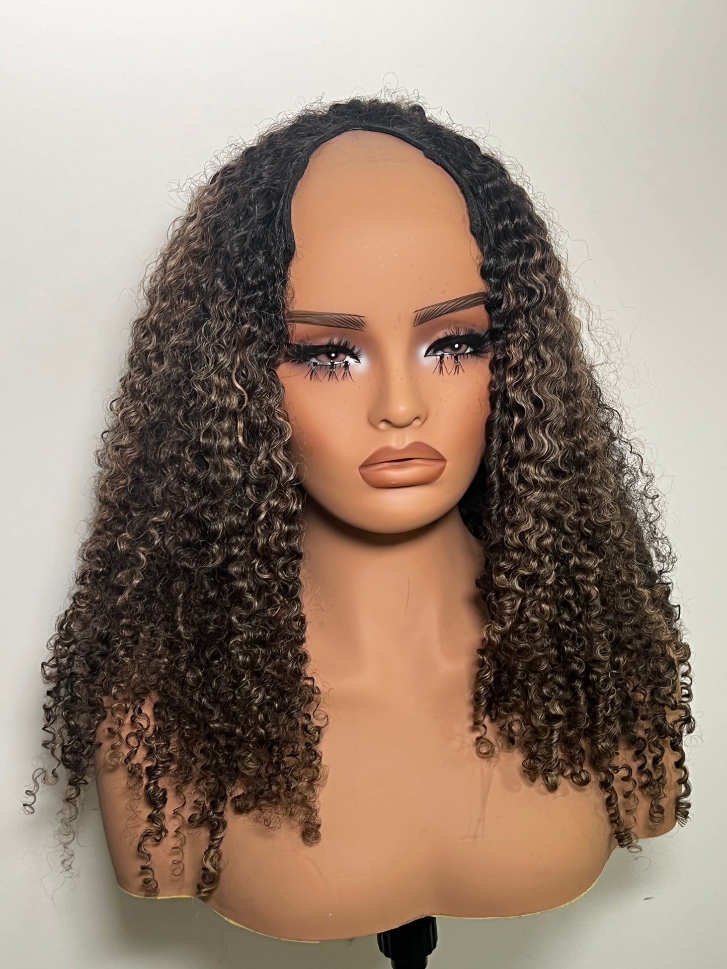 4A Kinky Curly V Part/U Part/Half Wig